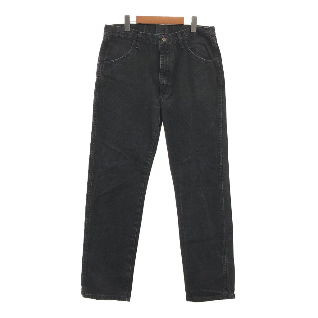 RUSTLER ラスラー ブラック ストレート デニムパンツ アメカジ  (メンズ W34 L32) 中古 古着 Q4136