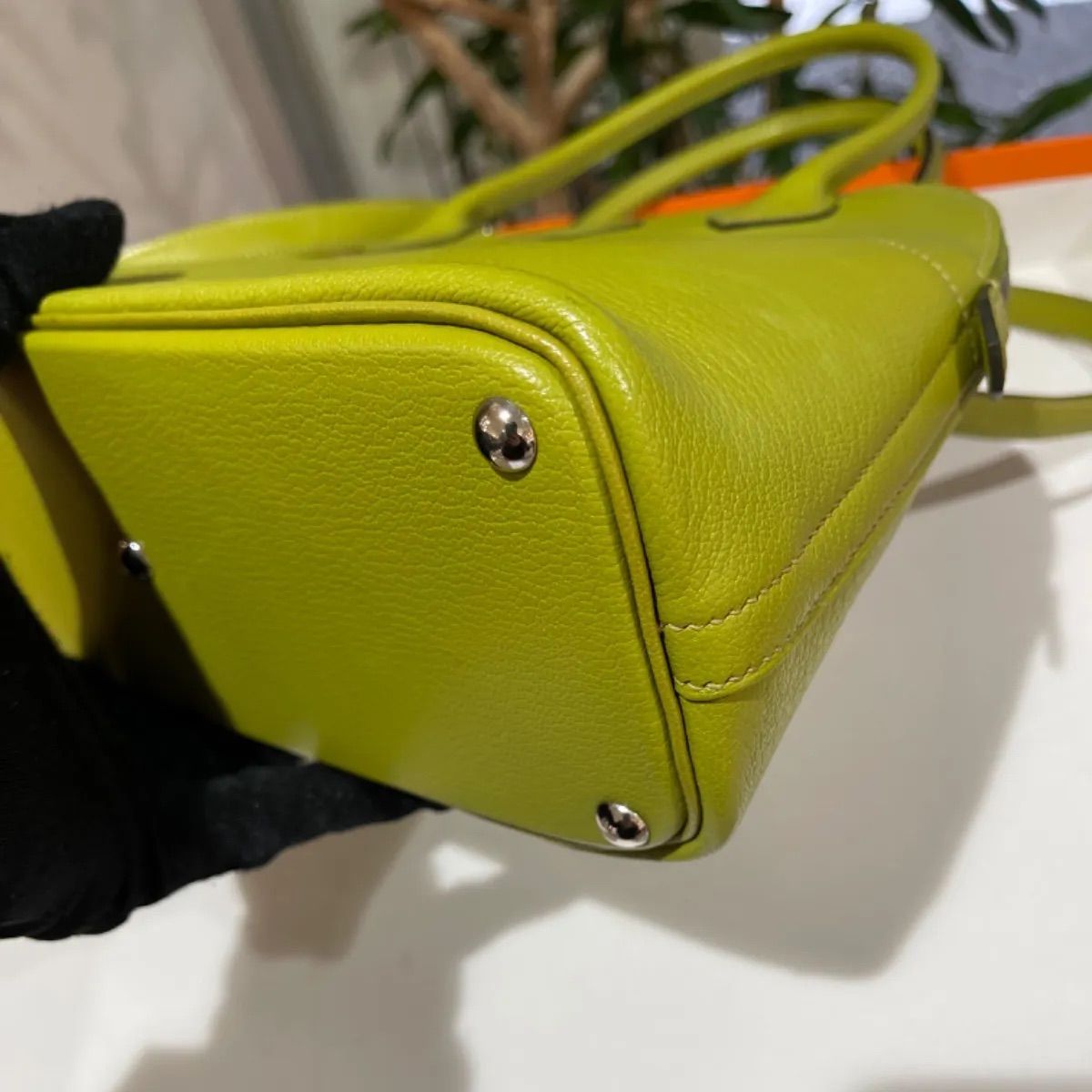 美品】HERMES エルメス ボリード27 シェーブル アニスグリーン 