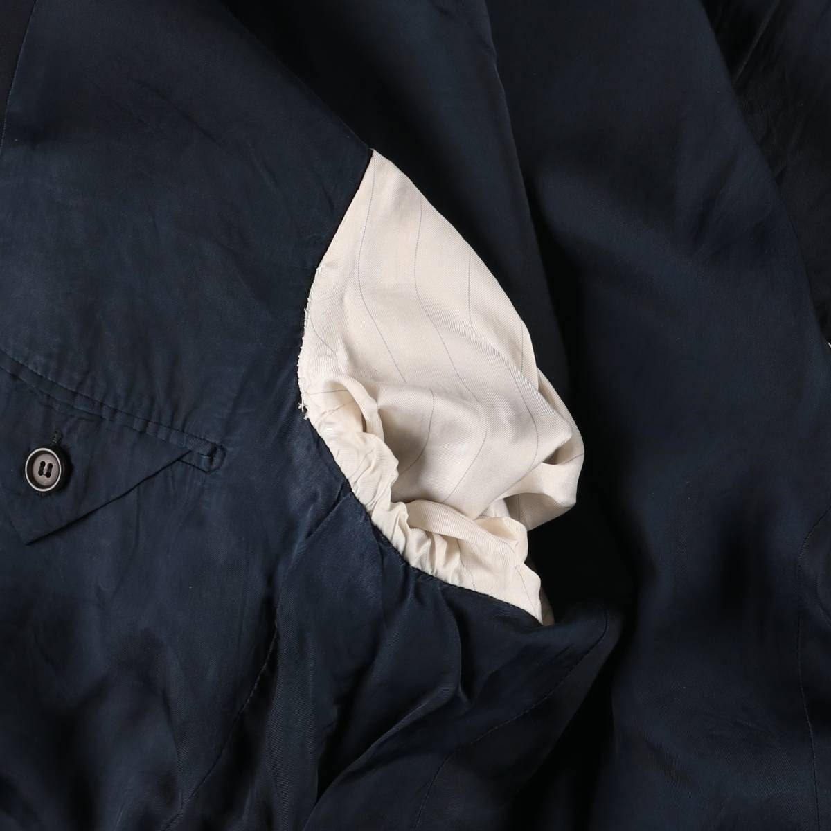 イタリア製 PRADA プリーツ ボトム テーラード ジャケット / プラダ 古着 ~90年代 プラダ PRADA MILANO テーラードジャケット イタリア製