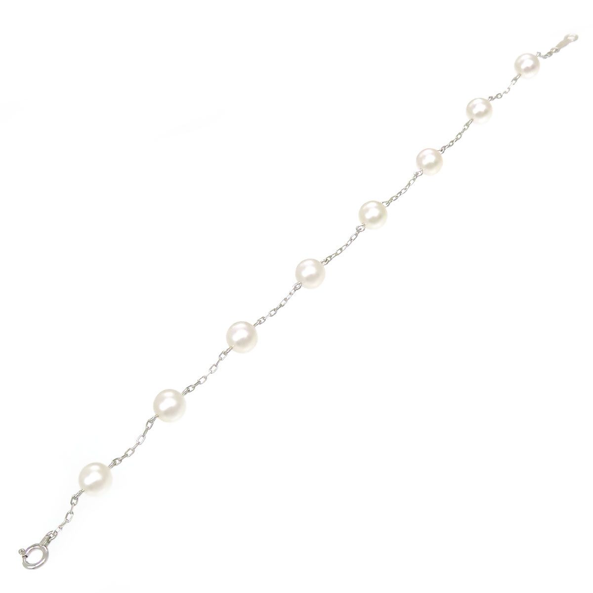 ミキモト アコヤ パール ステーション ブレスレット #16.5 K18WG