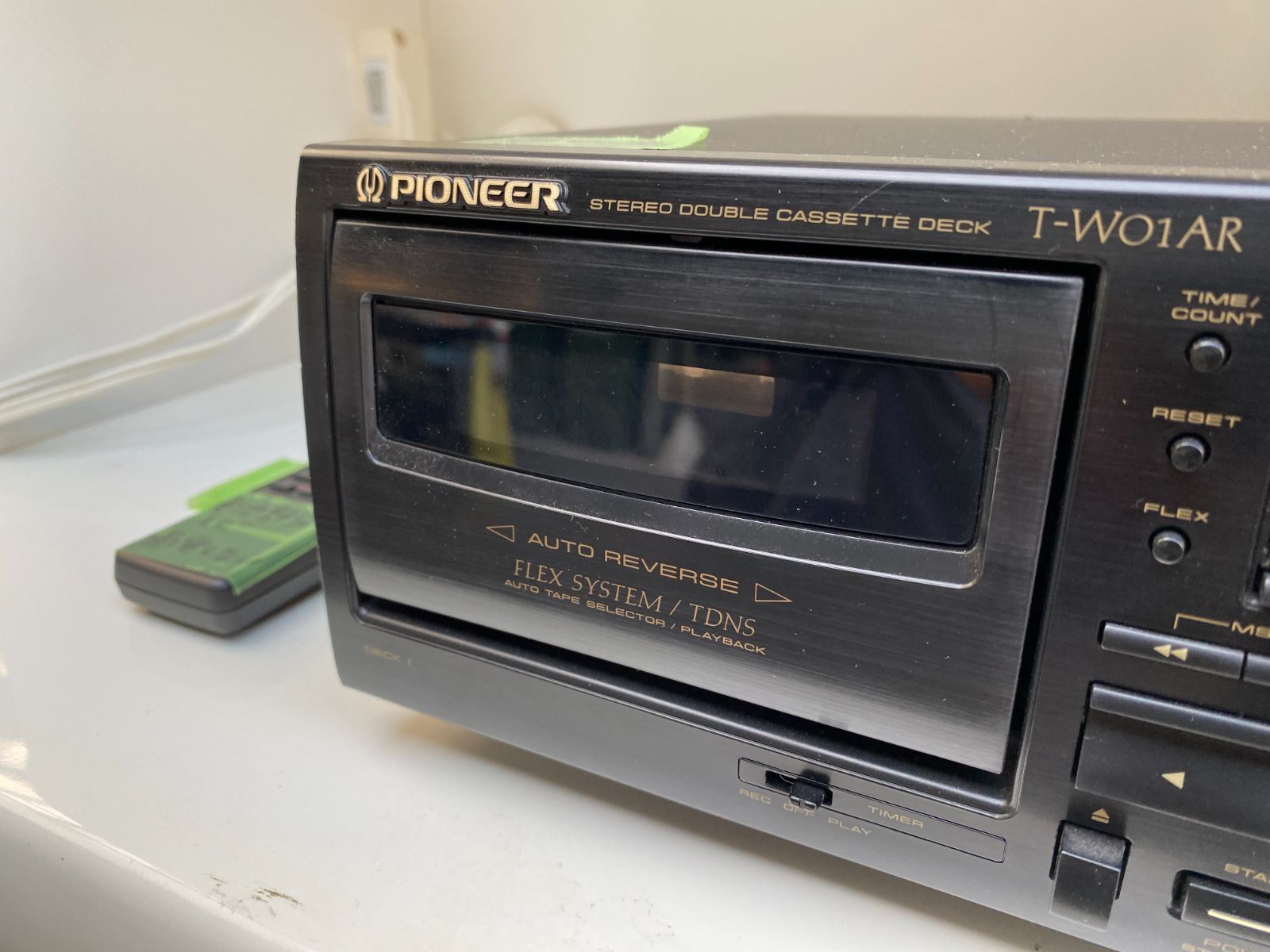 ダブルカセットデッキ　パイオニア　T-W01AR  通電確認済み □Pioneer パイオニア T-W01AR ダブルカセットデッキ 通電確認