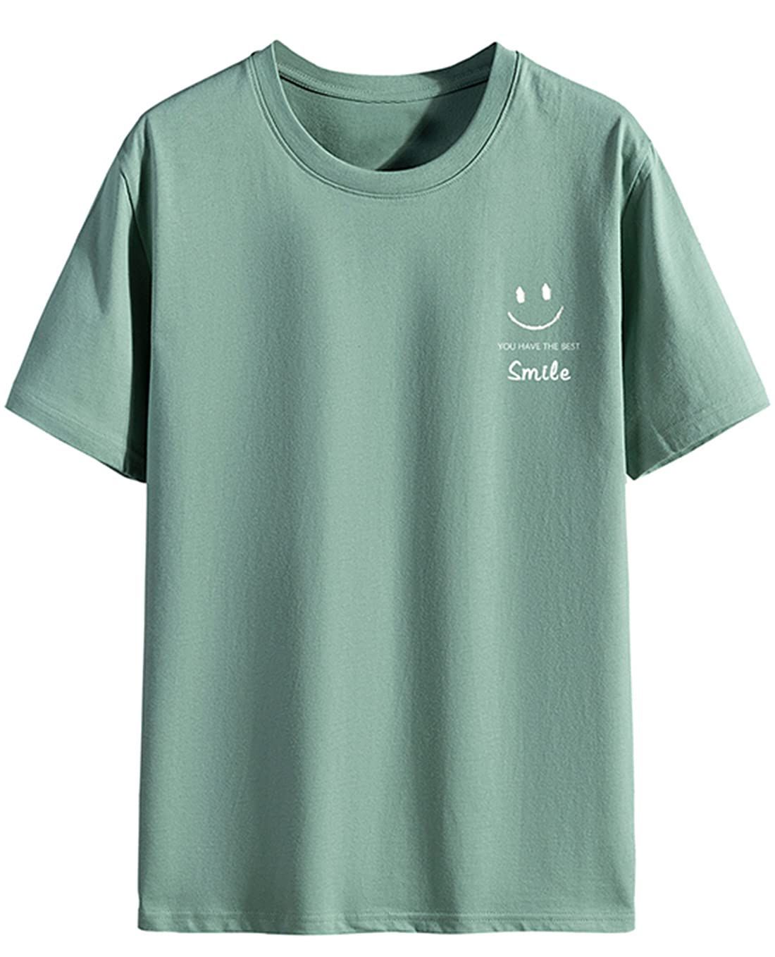 大きいサイズ 通学 通勤 ゆったり 無地 綿 夏 春 おしゃれ 半袖 メンズ tシャツ [OKJCON]
