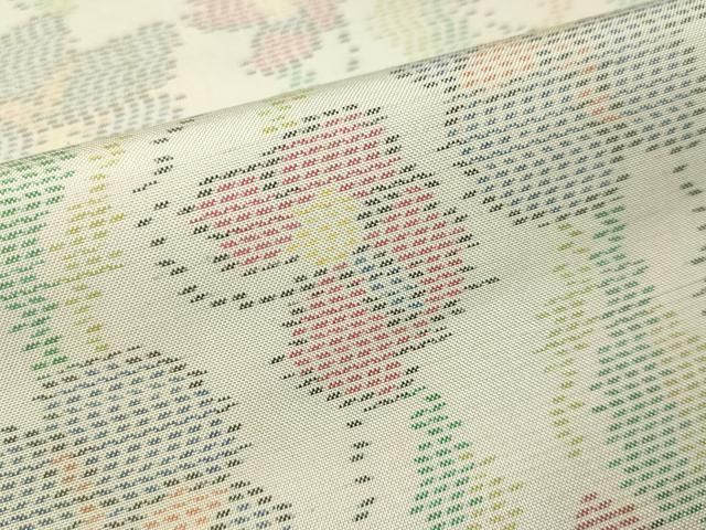 平和屋着物○つけ帯 跳兎 銀通し地 正絹 逸品 DAAV6089ps