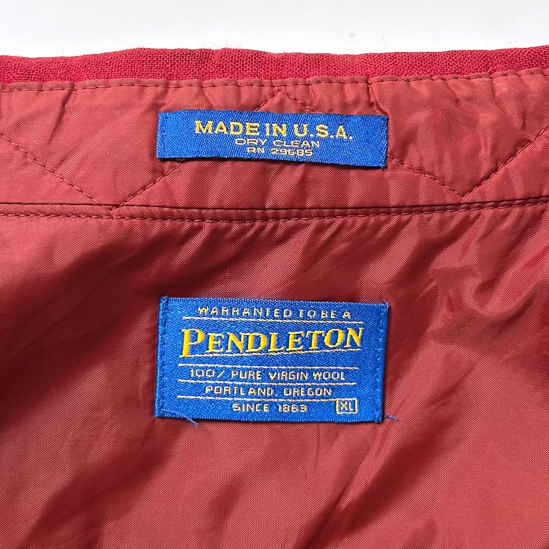 PENDLETON ペンドルトン ウールシャツ XL ワインレッド ボルドー USA製