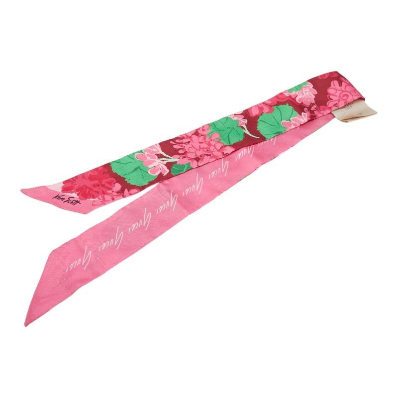 グッチ ×Ken Scott ボタニカルプリント ネックボウ 652727 ピンク マルチ シルク レディース GUCCI 1-0233422