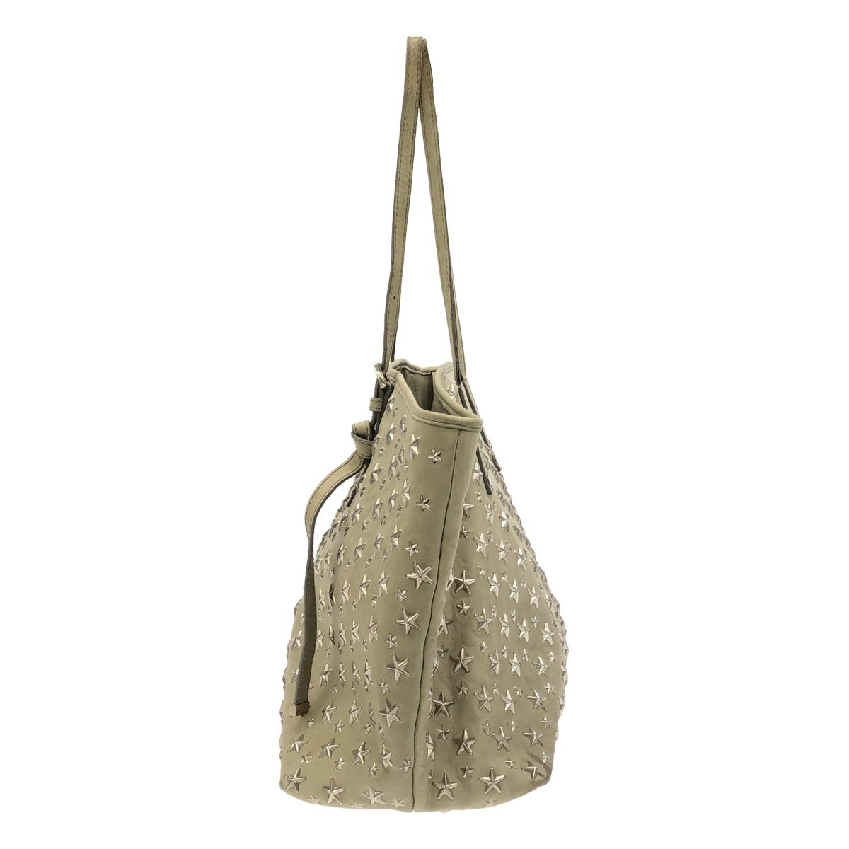 JIMMY CHOOグレー レザートートバッグ JIMMY CHOO グレー ハンドバッグ JIMMY CHOOグレー レザートートバッグ