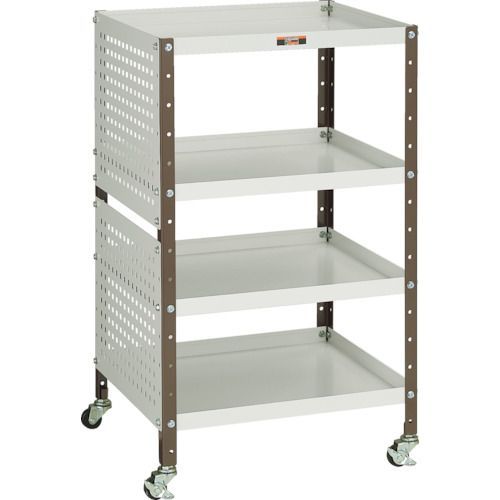 TRUSCO V型ツールワゴン 482X420XH798 4段 Pパネル付