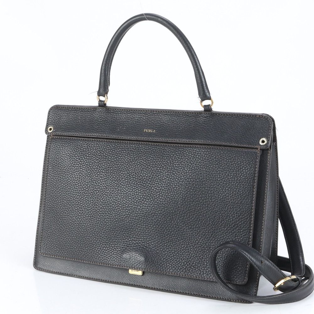 FURLA LIKE ライク トップハンドル ハンドバッグ レザー 黒 3WAY FURLA LIKE ライク トップハンドル ハンドバッグ レザー 黒 3WAY