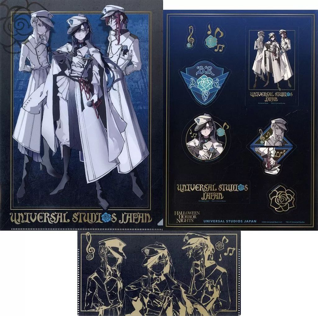 USJ 限定　ハロウィン Adoブルーローズ隊　4点セット　新品未開封 中古】文房具その他 Ado隊長＆ブルーローズ隊 ステーショナリーセット
