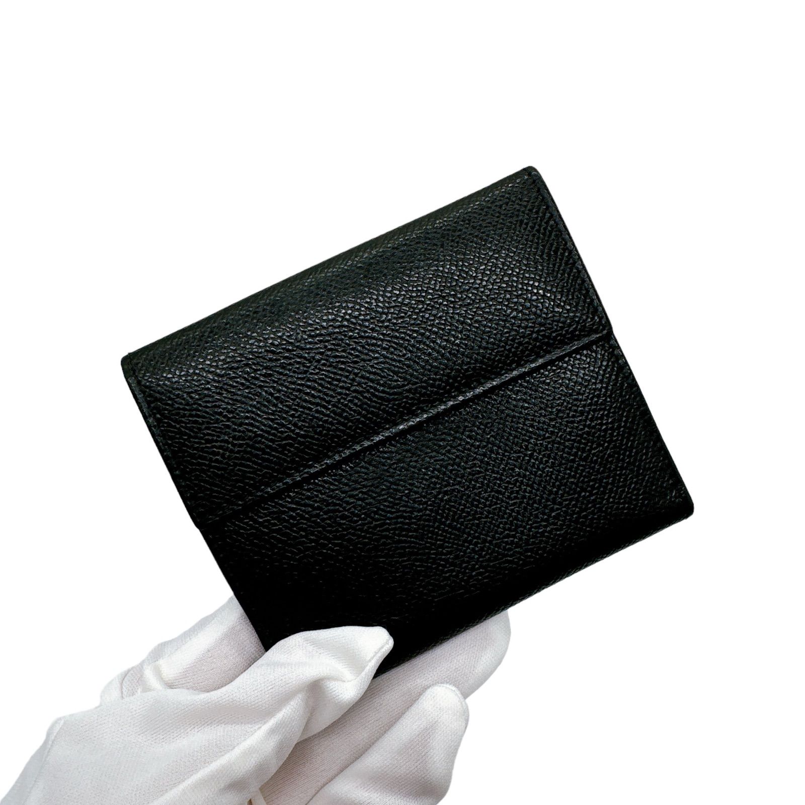 【BIGお買い物ラリー★30%OFFセール中】ブルガリ BVLGARI 札入れ ブラック レディース 中古 美品、お買い得】BVLGARI ブルガリ 二つ折り 財布 レザーブラック