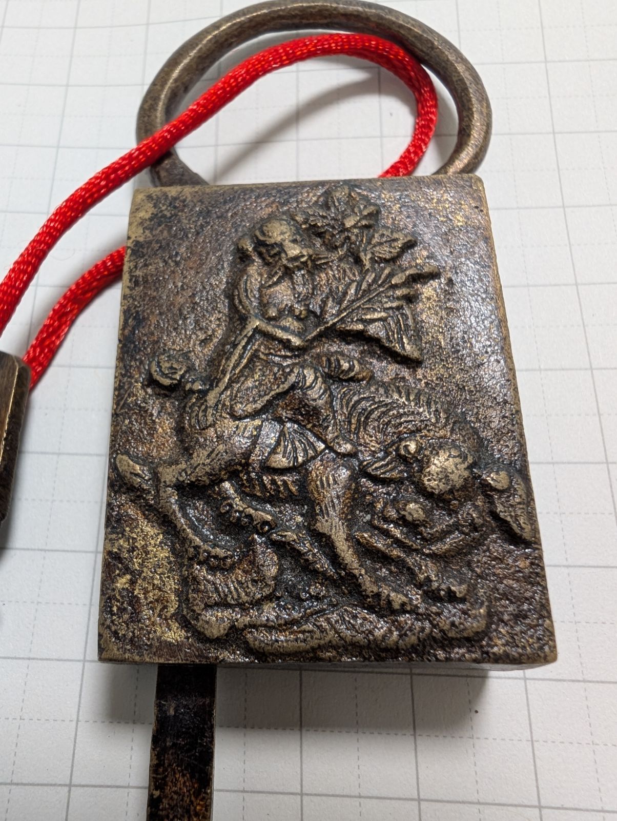アンティーク錠前　双龍鍵　鍵　工芸品 アンティーク錠前双龍鍵鍵工芸品