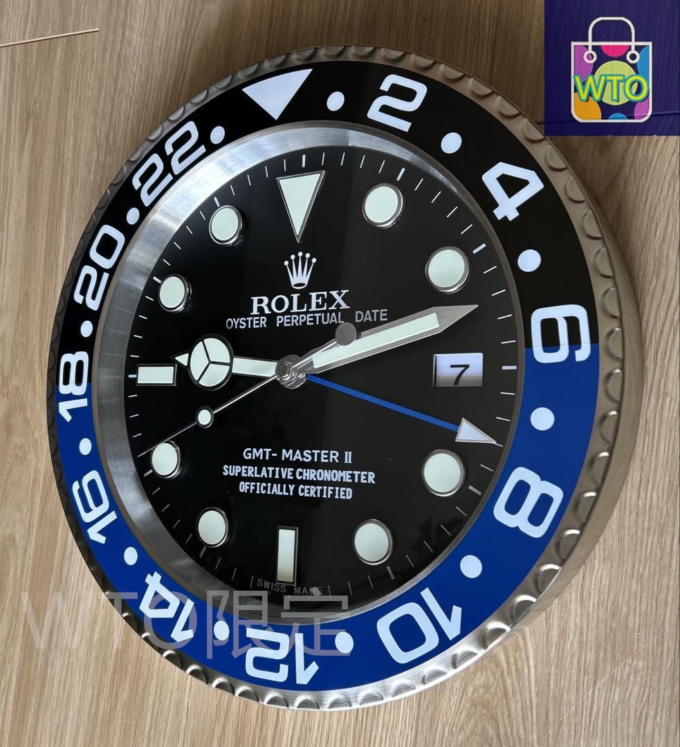 ロレックス　掛時計　新品 海外販促品 新品 ROLEXロレックス 掛け時計 GMTマスター-WTO輸入
