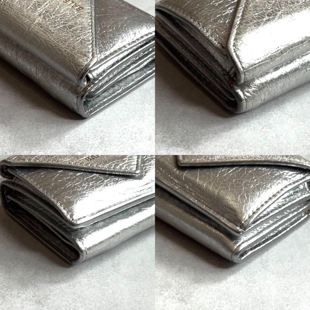 BALENCIAGA バレンシアガ / メタリックペーパーミニウォレット 三