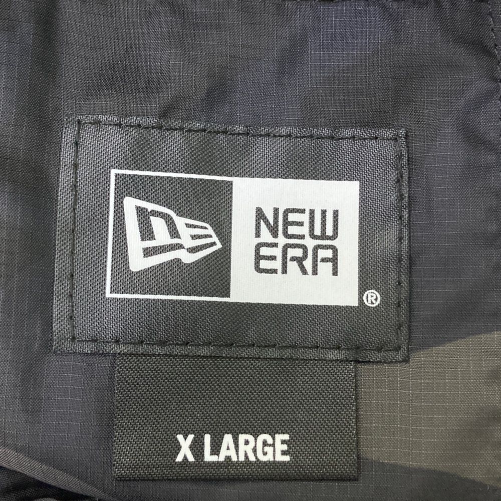 サイズ：XLARGE NEW ERA ニューエラ  ジップパーカー カモフラ 迷彩柄 ブラック系 [240101475081] ゴルフウェア メンズ ストスト サイズ：XLARGE NEW ERA ニューエラ ナイロンジップパーカー