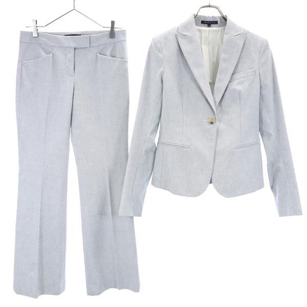 【新品未使用】theory   パンツスーツ　セットアップ　グレー　上2 下4 theory セオリー 2B セットアップ 36R 28 グレー メンズ 上下