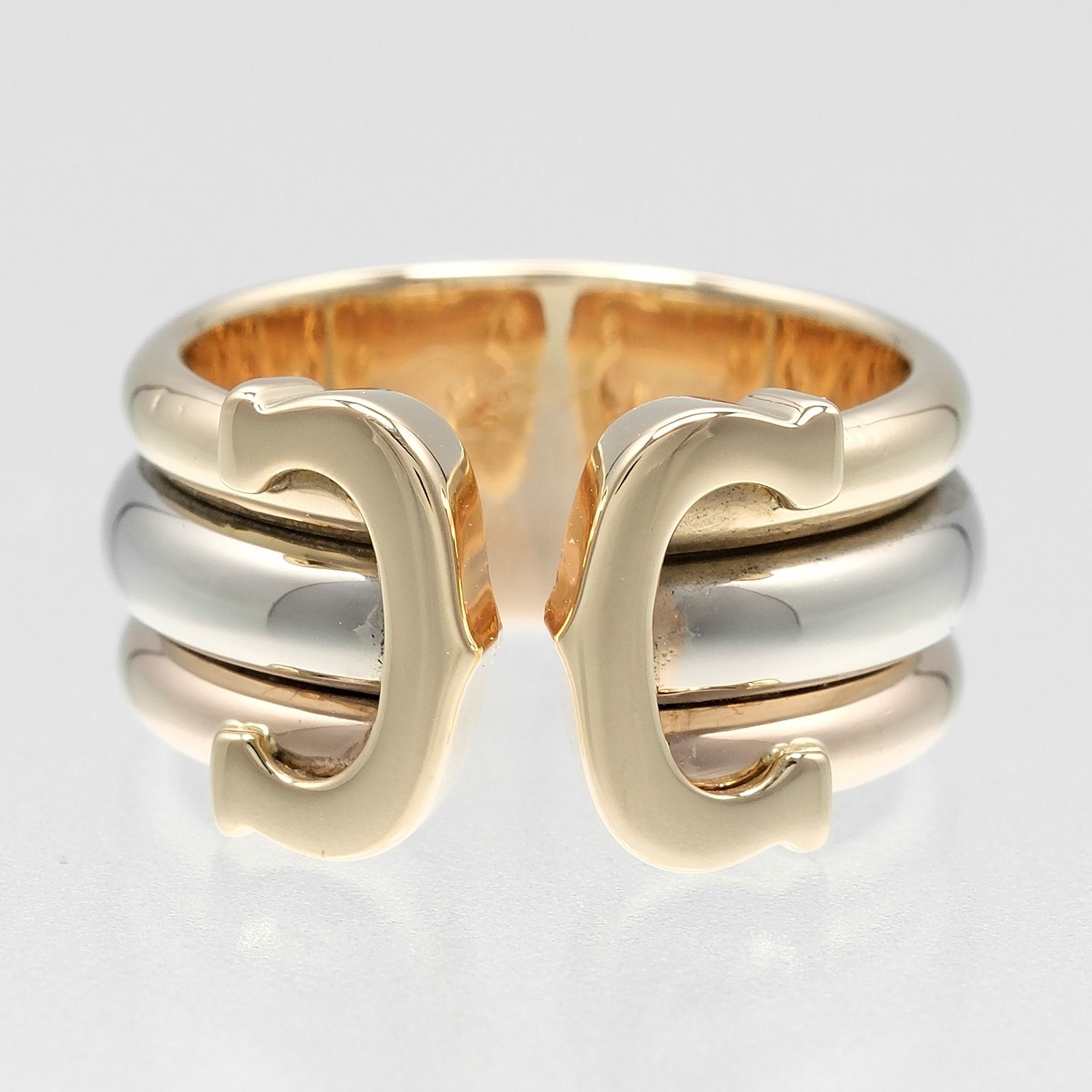 CARTIER】カルティエ 2C スリーカラー K18ゴールド（YG×PG×WG） 8号  