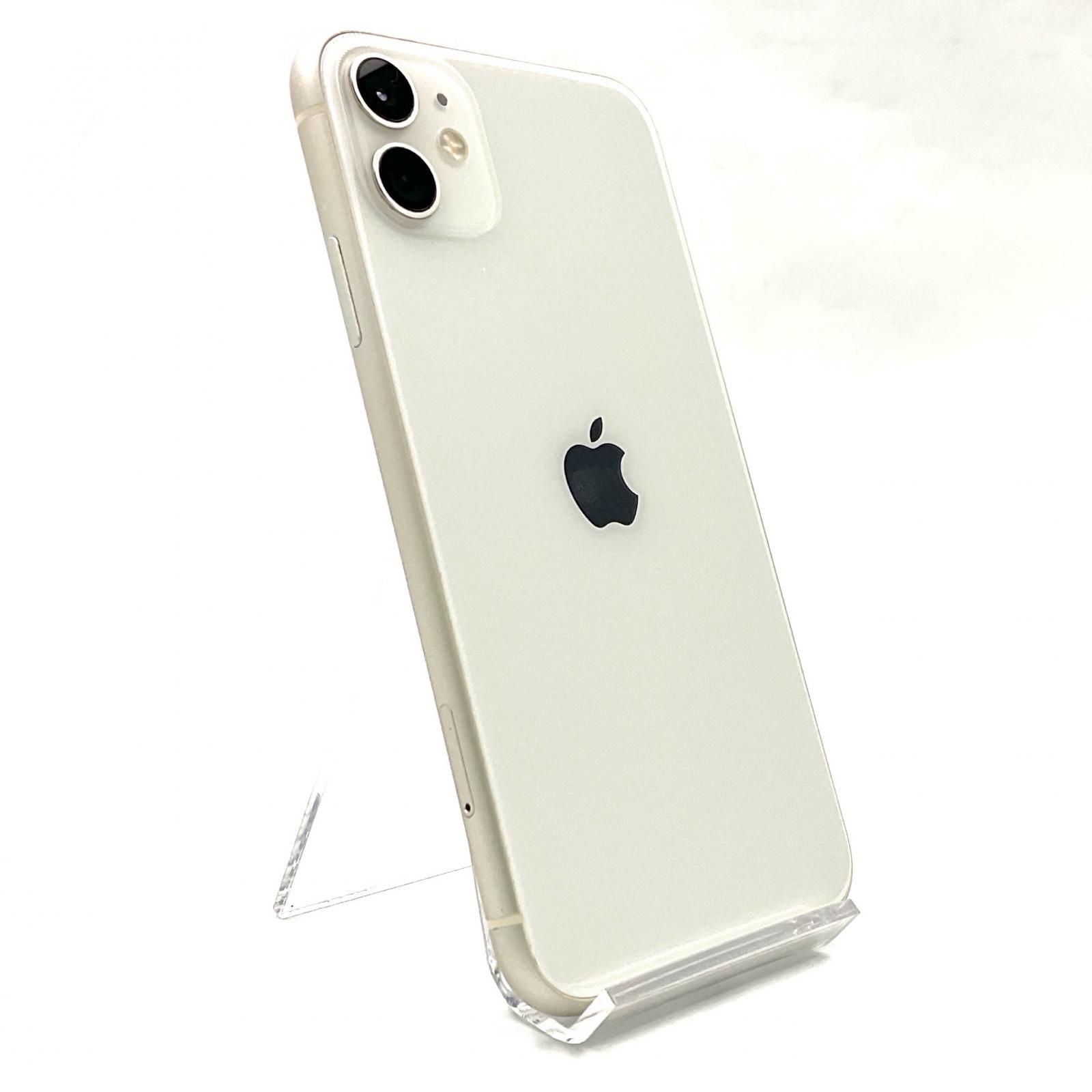 【全額返金保証】【最速発送】Apple iPhone 11 64GB ホワイト au 白ロム 74% 動作確認済