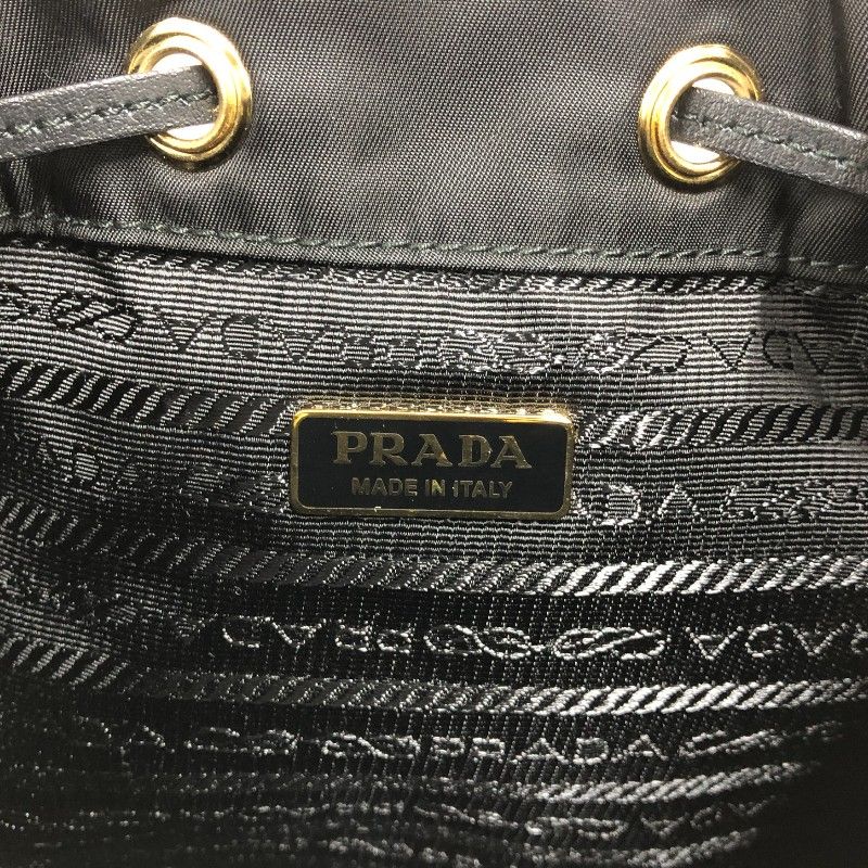 プラダ PRADA デュエット Re-nylon ショルダーバッグ 1BH038 ネロ ナイロン レディース ショルダーバッグ巾着式開閉外側