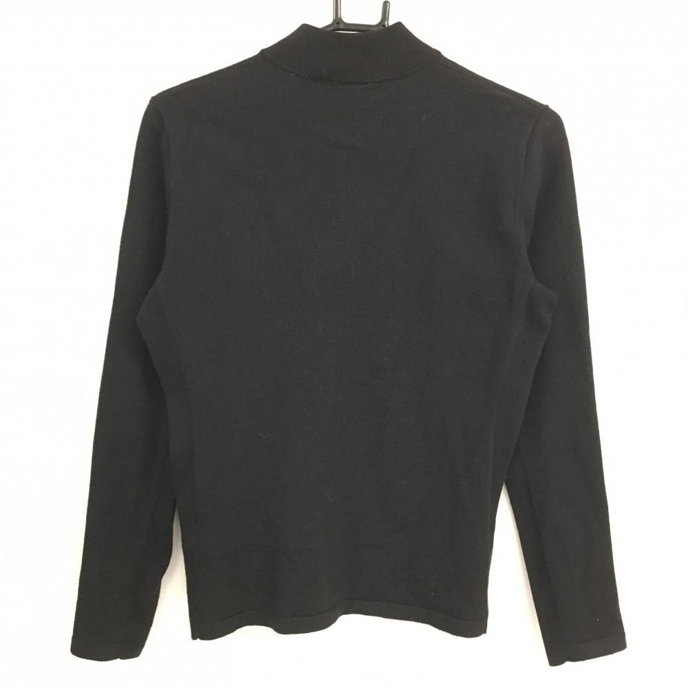 美品】デサントゴルフ ハイネックセーター 黒 ニット ウール混 中田