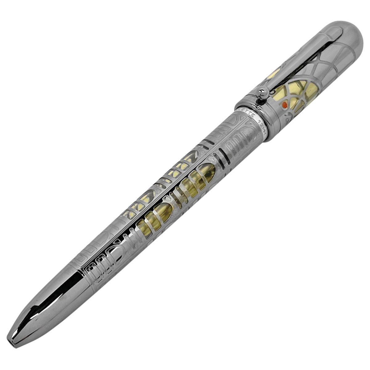 美品 モンテグラッパ シンフォニー ボールペン スターリングシルバー セルロイド チャコール  1467【中古】Montegrappa 美品 モンテグラッパ シンフォニー ボールペン スターリング