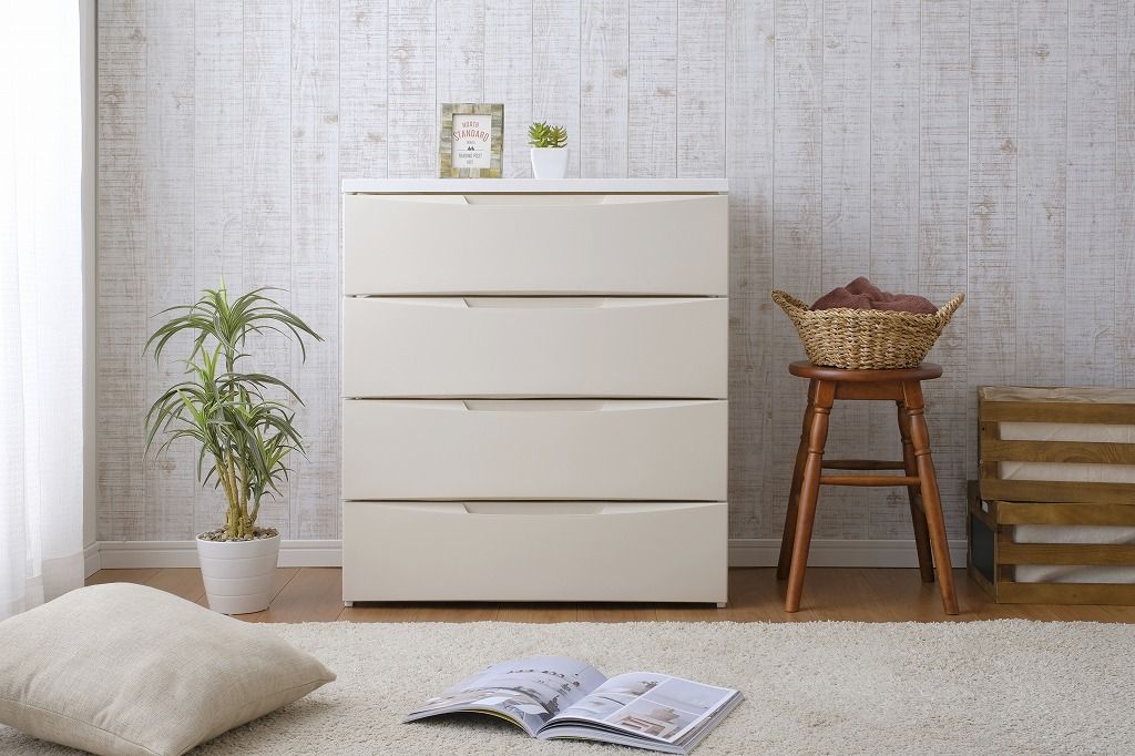 アイリスオーヤマ チェスト ルーム 4段 幅72×奥行41.5×高さ80.5cm ホワイト アイボリー RC-724 IRIS OHYAMA MARWIL-DEMENAGEMENTS_CH