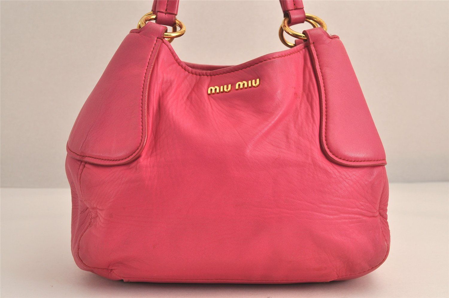MIUMIU ミュウミュウ ヴィンテージ レザー ショルダーハンドバッグ 