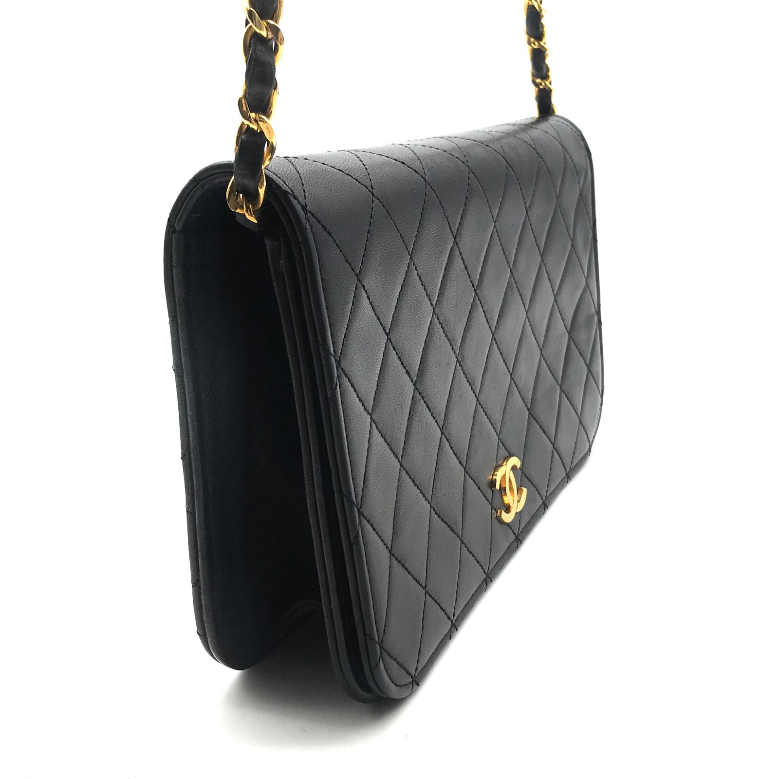 CHANEL シャネル ココマーク マトラッセ ラムスキン フルフラップ