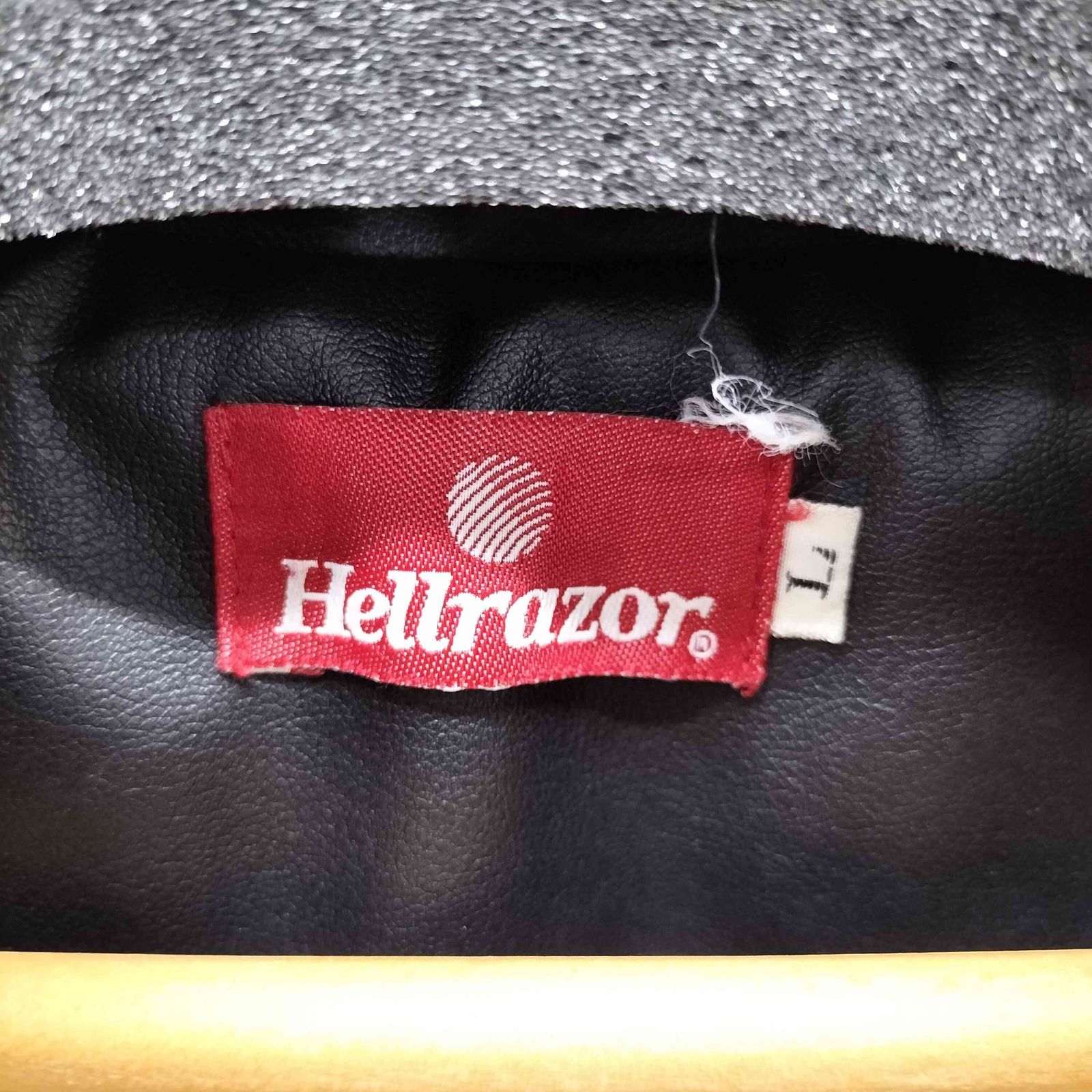 ヘルレイザー HELLRAZOR FAUX LEATHER DOWN JACKET フェイクレザー