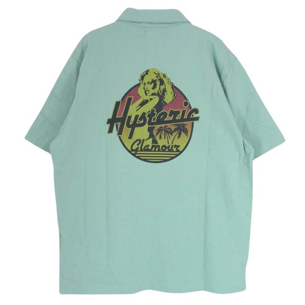 HYSTERIC GLAMOUR ヒステリックグラマー 19SS 02191CH03 ロゴプリント 半袖 ポロシャツ グリーン系 L【中古】 -  メルカリ