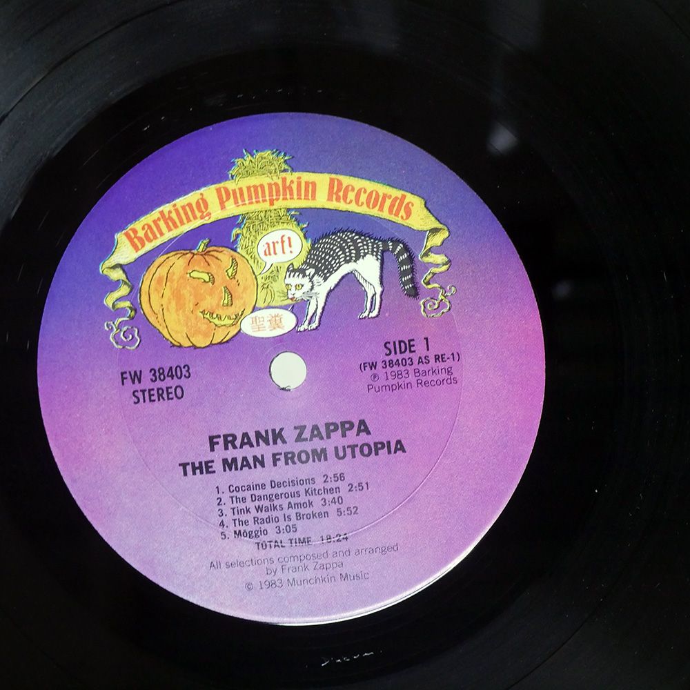 US盤 FRANK ZAPPA/MAN FROM UTOPIA/BARKING PUMPKIN FW38403 LP
