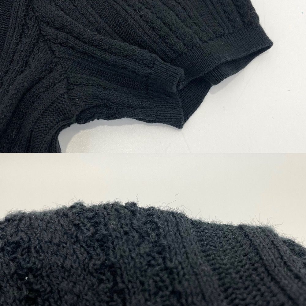 シャネル ニット レディース 半袖 リブ サマーニットトップス ココ  