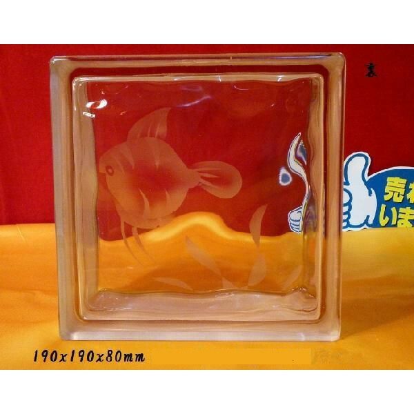 送料無料 6個セット ガラスブロックガラス 表札飾り 彫刻表札 HRDEVELOPMENT_JP