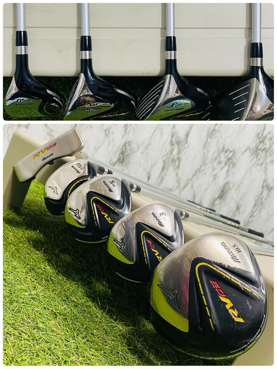 【良品】初心者推奨 ミズノ RV03 メンズゴルフセット 13本 SR 良品】初心者推奨 ミズノ RV03 メンズゴルフセット 13本 SR 良品