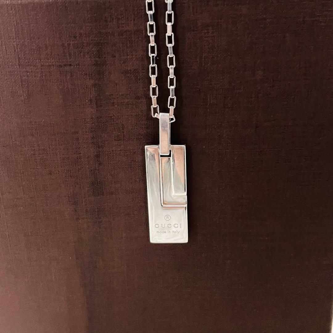 GUCCI グッチ G刻印 Gモチーフ スクエア ネックレス ペンダント