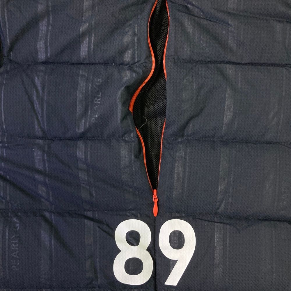 サイズ：4 PEARLY GATES パーリーゲイツ 2024年 2way ダウンジャケット ストライプ柄 ネイビー系 [240101498772] ゴルフウェア メンズ ストスト