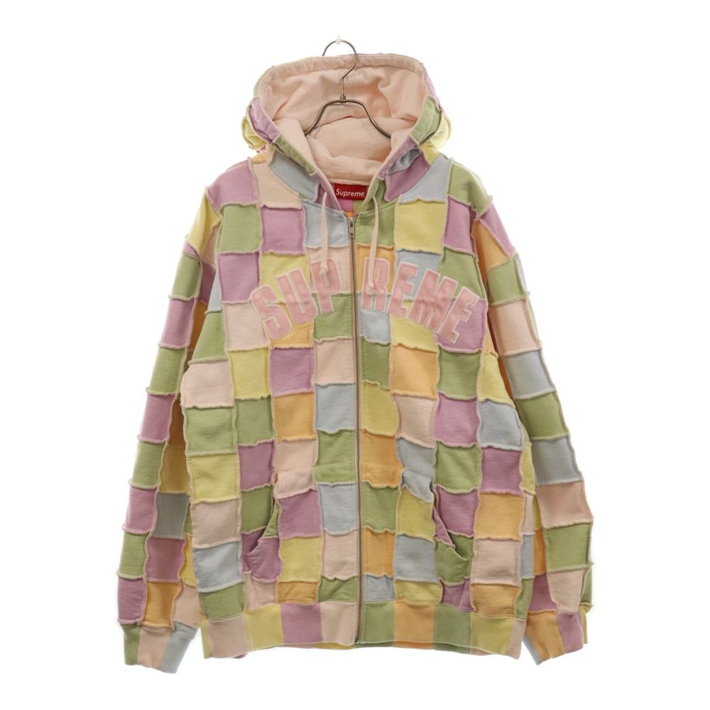 SUPREME (シュプリーム) 22SS Reverse Patchwork Zip Up Hooded Sweatshirt リバースパッチワーク スウェット ジップアップパーカー マルチカラー