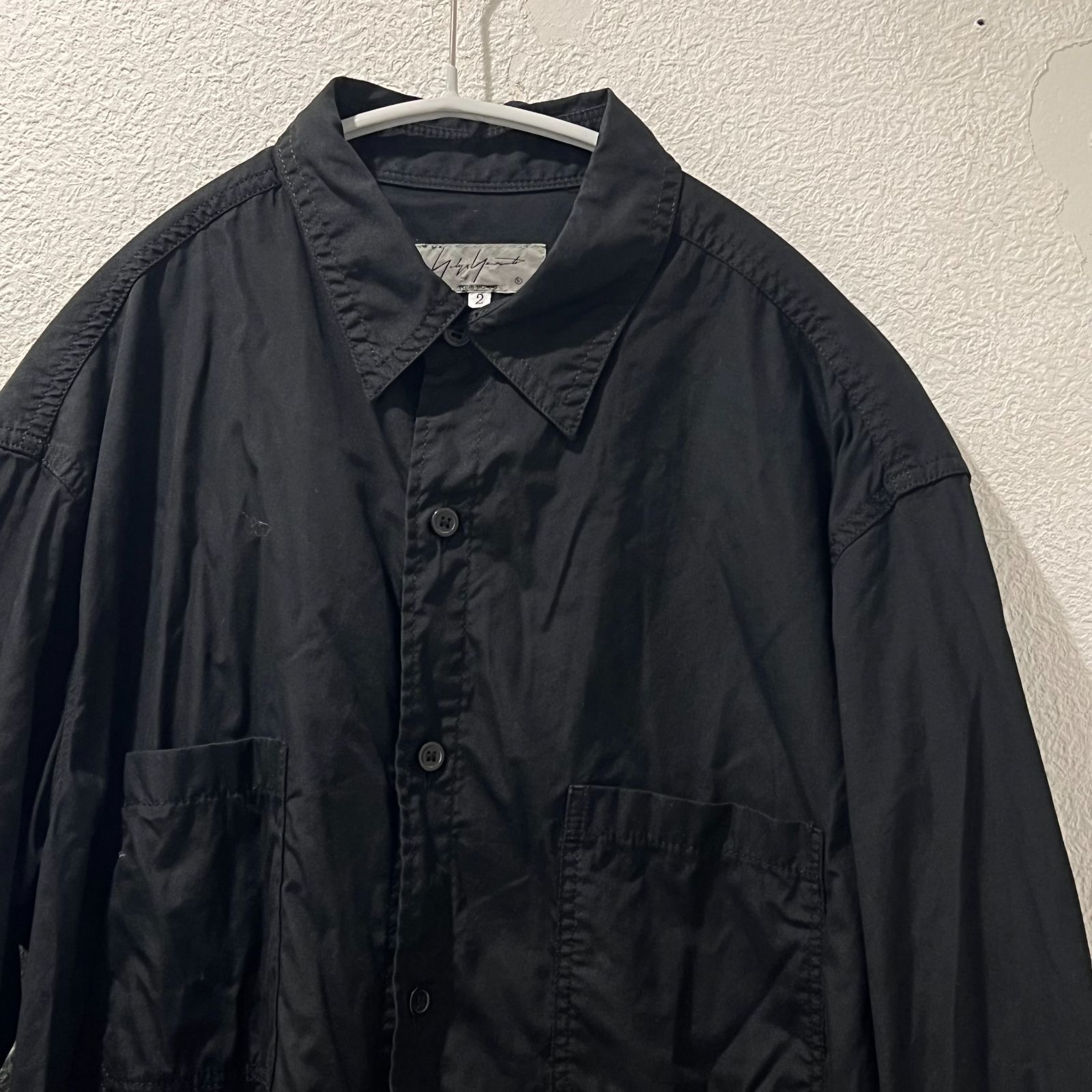 Yohji Yamamoto POUR HOMME ヨウジヤマモトプールオム 環縫いコットンブロードシャツ hh-b02-001 size2  【表参道t09】