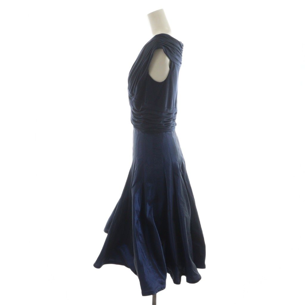 TADASHI SHOJI ネイビーブルー 膝丈ワンピース サイズ2 タダシショージ TADASHI SHOJI ワンピース ひざ丈 ノースリーブ