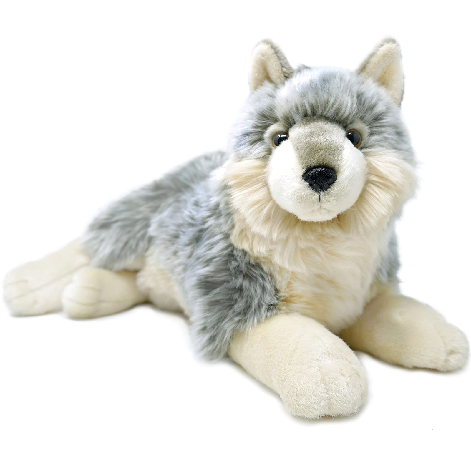 VIAHART Whitaker The Wolf - 14 Inch Stuffed Animal Plush Dog - by Tiger Tale Toys 