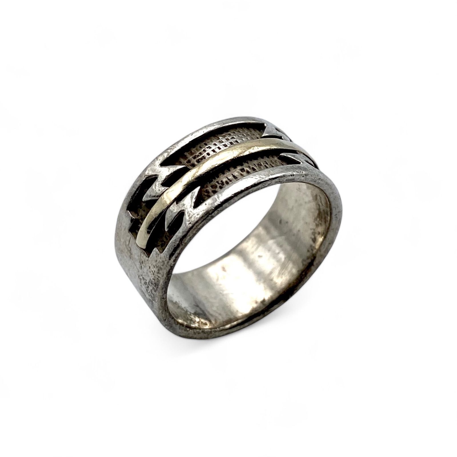 超希少】ホピ族 K14 Silver 925 刻印 90s Vintage Ring シルバー