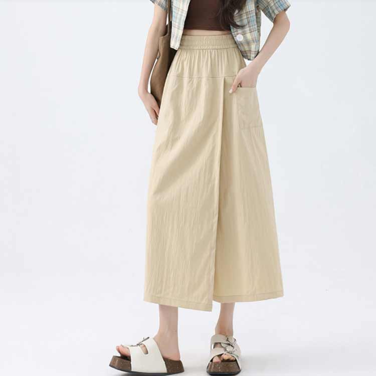 スカートパンツ ラップパンツ ワイド パンツ 巻きスカート