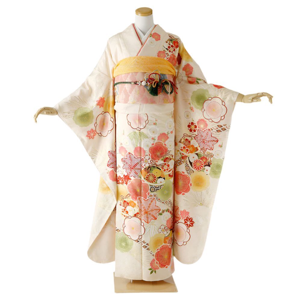 大きな取引 振袖 身長157-172cm メルカリ - wh-075 白 着物・浴衣