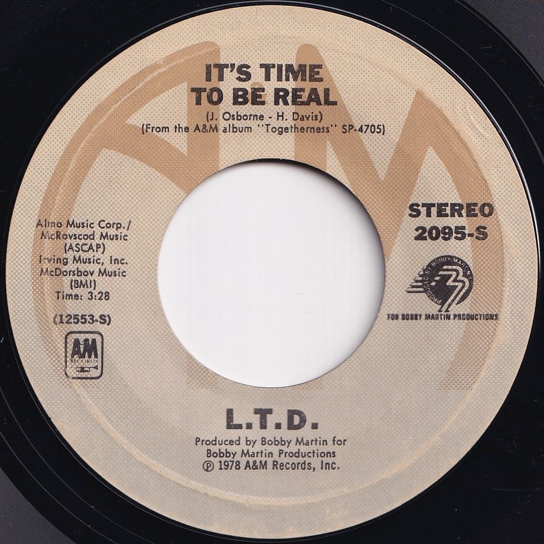 L.T.D. We Both Deserve Each Others Love / It's Time To Be Real Au0026M US  2095-S 206294 SOUL DISCO ソウル ディスコ レコード 7インチ 45