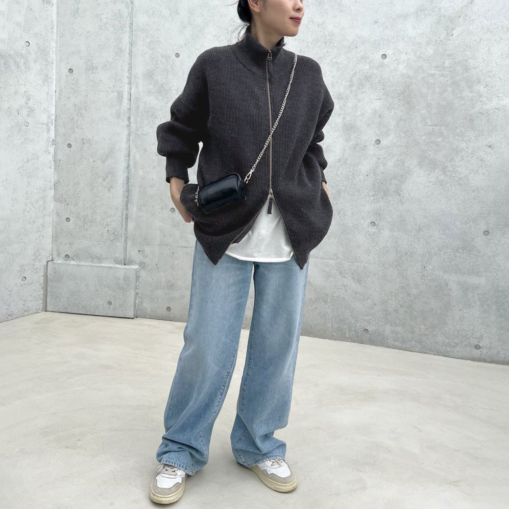 AP STUDIO (エーピーステュディオ) 23080586507030 new zip knit  