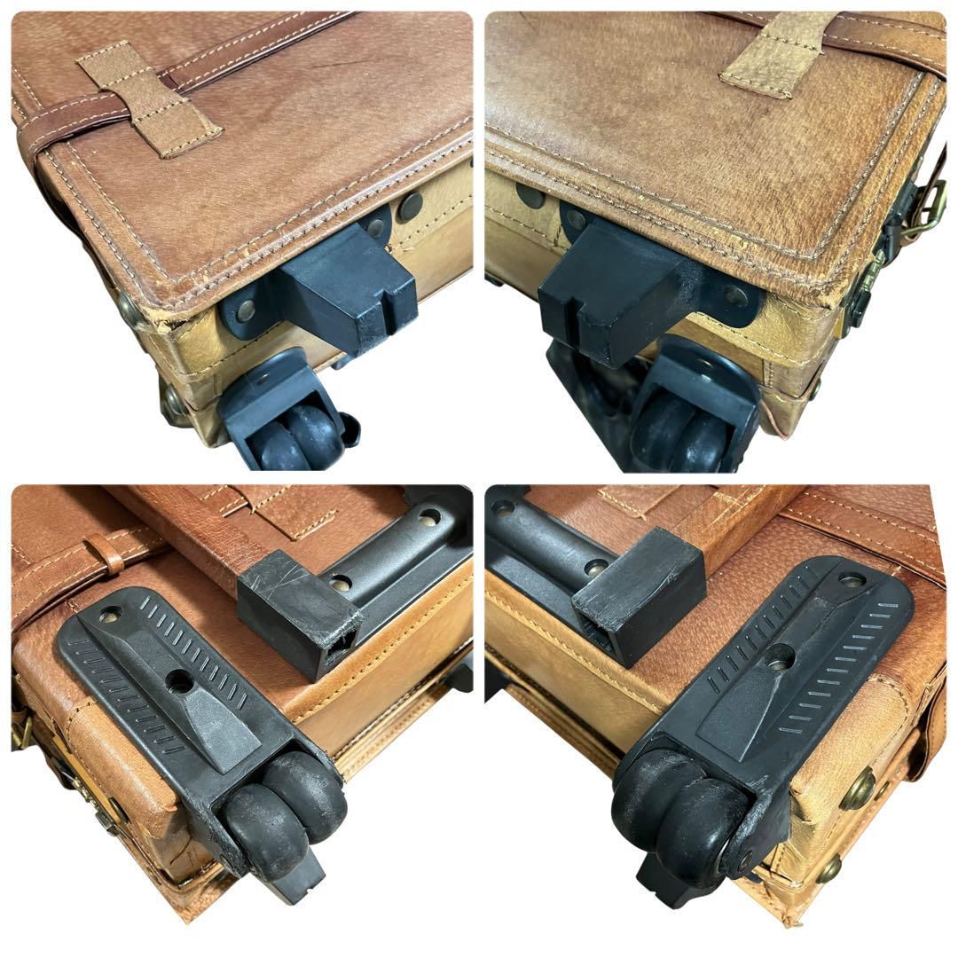 良品 2036 EURASIA キャリーケース シフレ 本革 ブラウン - メルカリ