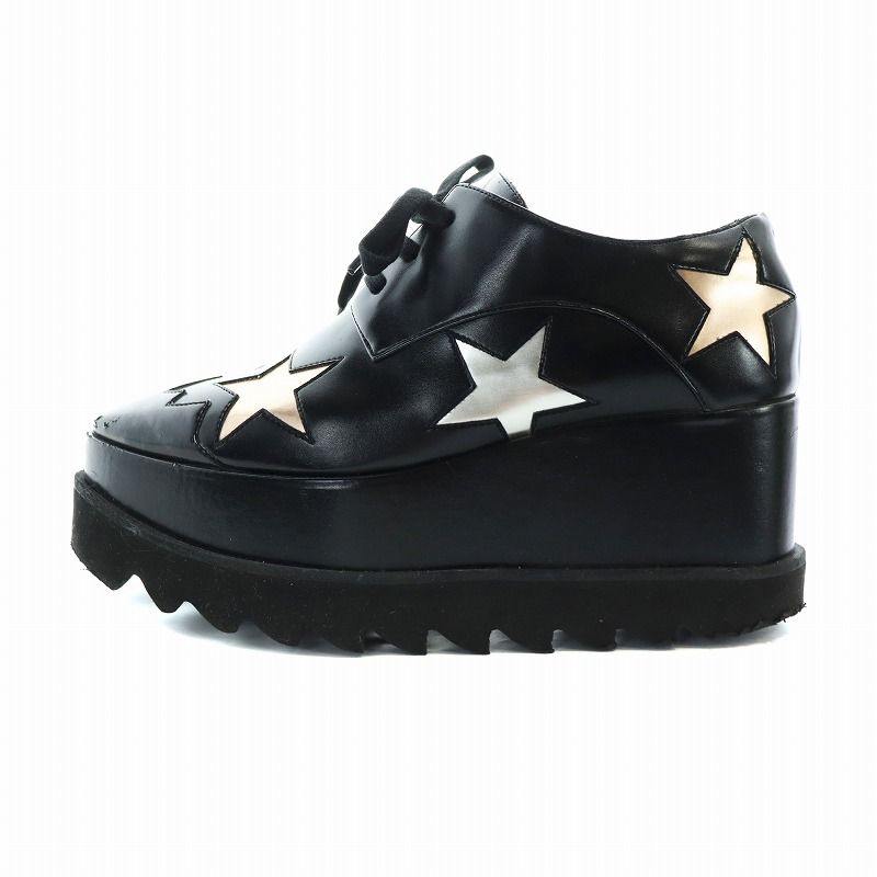 ⭐︎美品⭐︎ ステラマッカートニー　エリス　35 1/2 ブラック　黒　35.5 35=22.5cmステラマッカートニー厚底エリスブラックロゴ