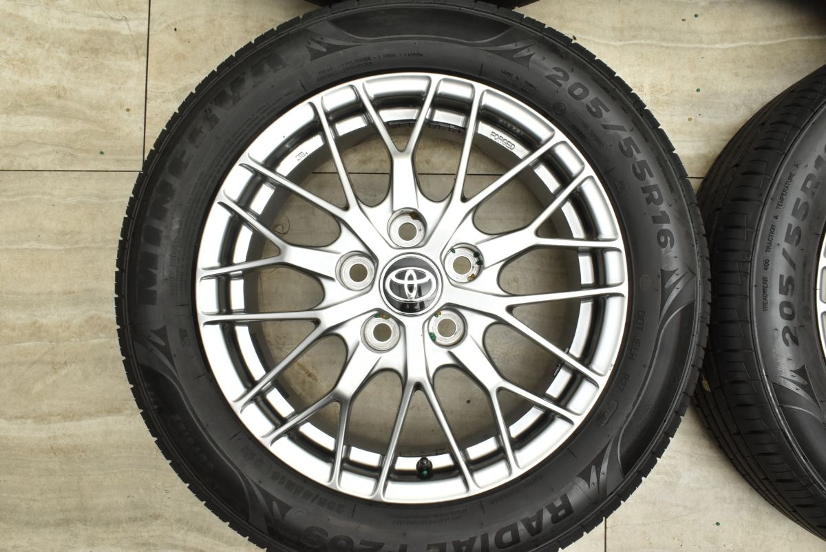 BBS 80ヴォクシー 高年式タイヤ 205/55R16 バリ溝 BBS製鍛造品バリ溝】トヨタ80ノアヴォクシーハイブリッド純正16in6J+