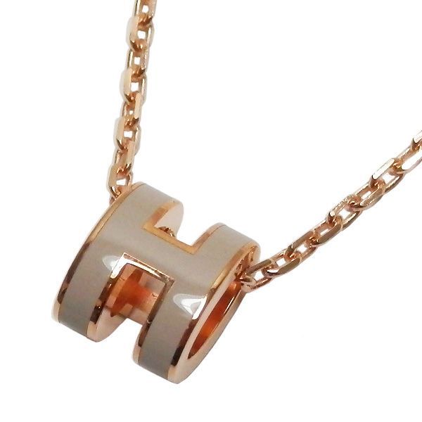 エルメス HERMES ミニポップアッシュ ネックレス マロン