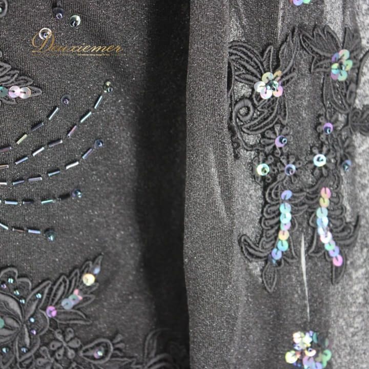 人気ブランド集結！ 社交ダンス 衣装 ラテン スタンダード ドレス ワンピース レッスンウェア レディース オールシーズン 英吉利 黒 長袖 花模様 花柄 スパンコール ブラック系 ドレッシー 上品 セクシー フェミニン パーティーシーン 発表会 競技 ダンスレッスン 業界最安値に挑戦中！