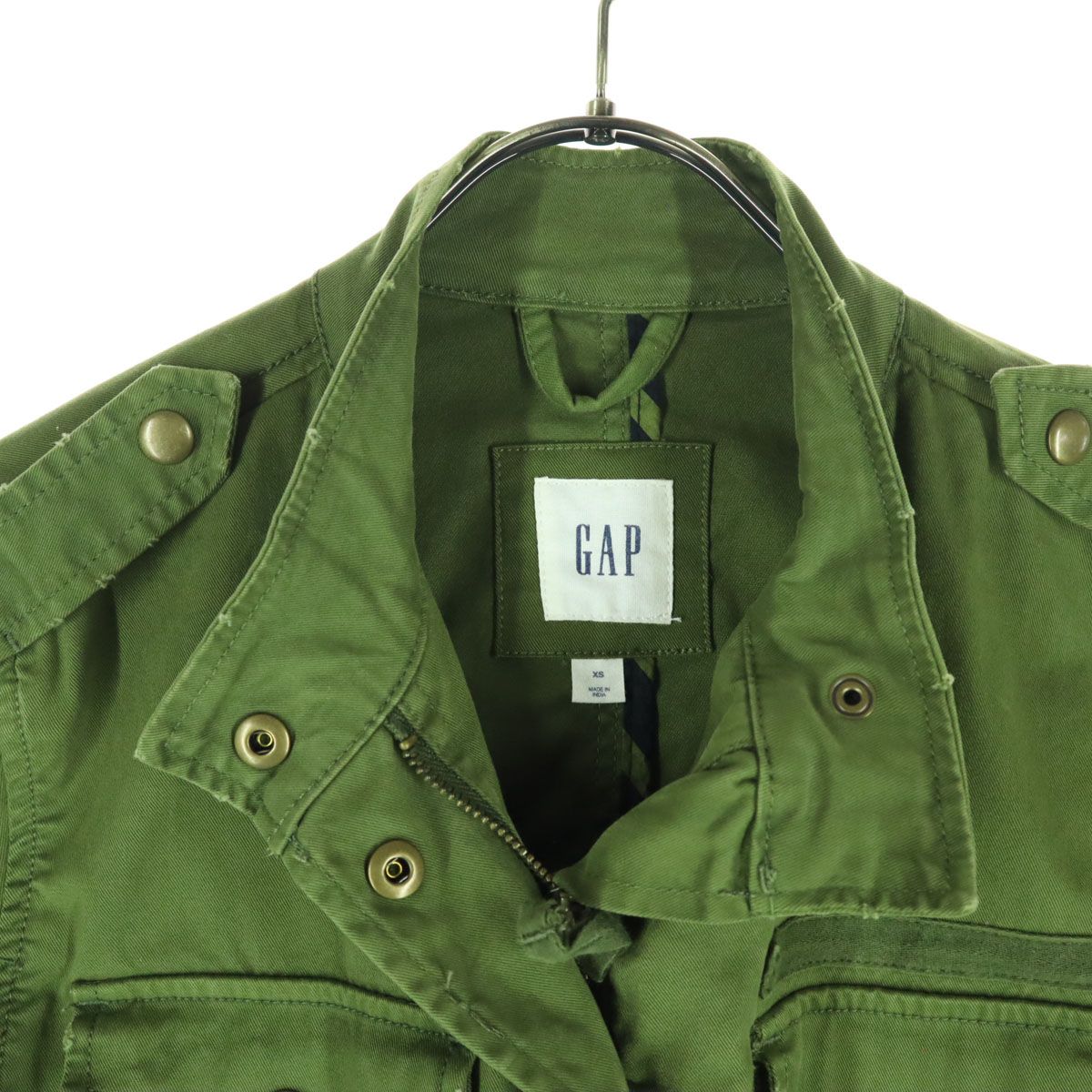 美品 GAP ギャップ 長袖 ミリタリージャケット XS カーキ レディース 